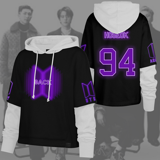 WAVESTEEᵀᴹ Bangtan Boys Back Home Army Shortstop Hoodie