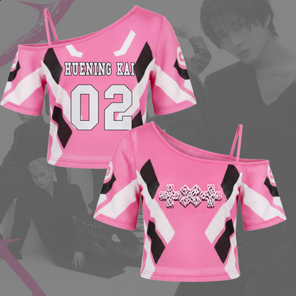 Sporty Chic TXT 8th Mini Album 7TH YEAR Thorn Ver Off Shoulder Mesh Gift For Fans