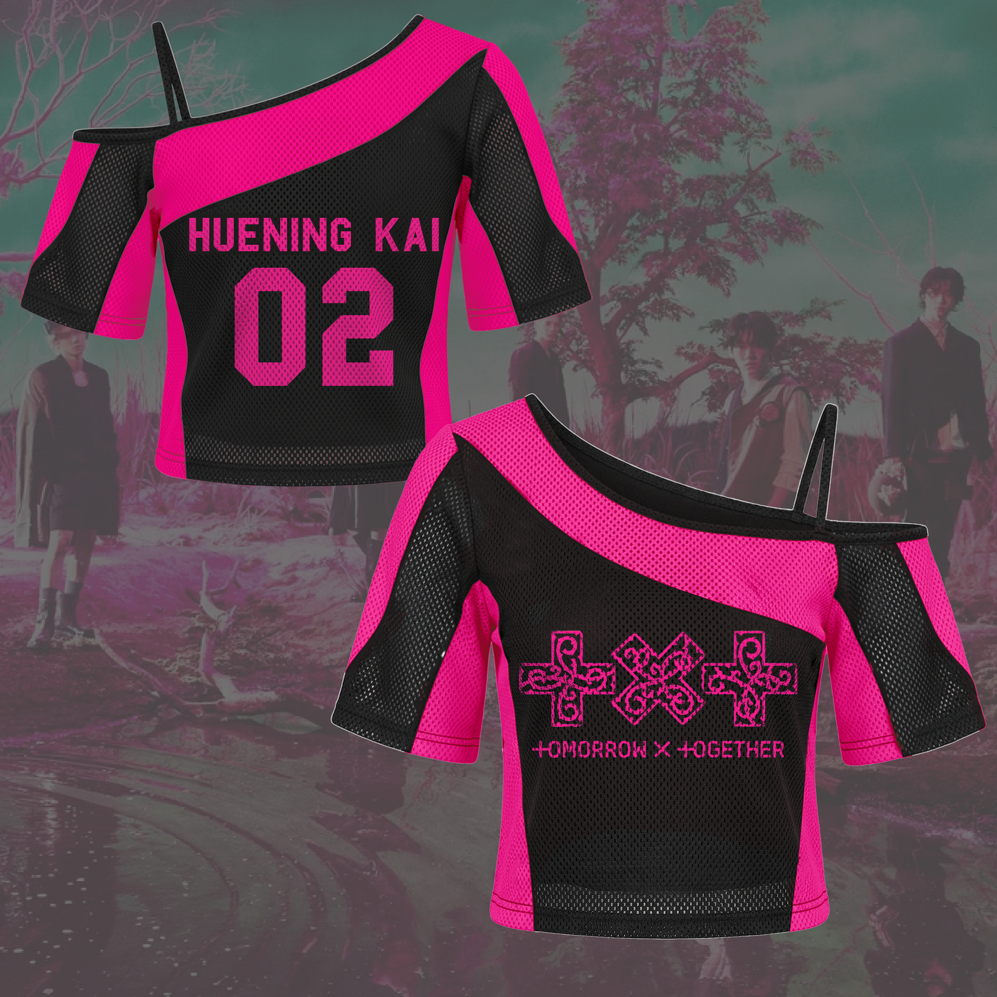 TXT 8th Album Tennis Style Off Shoulder Mesh Gift For MOA