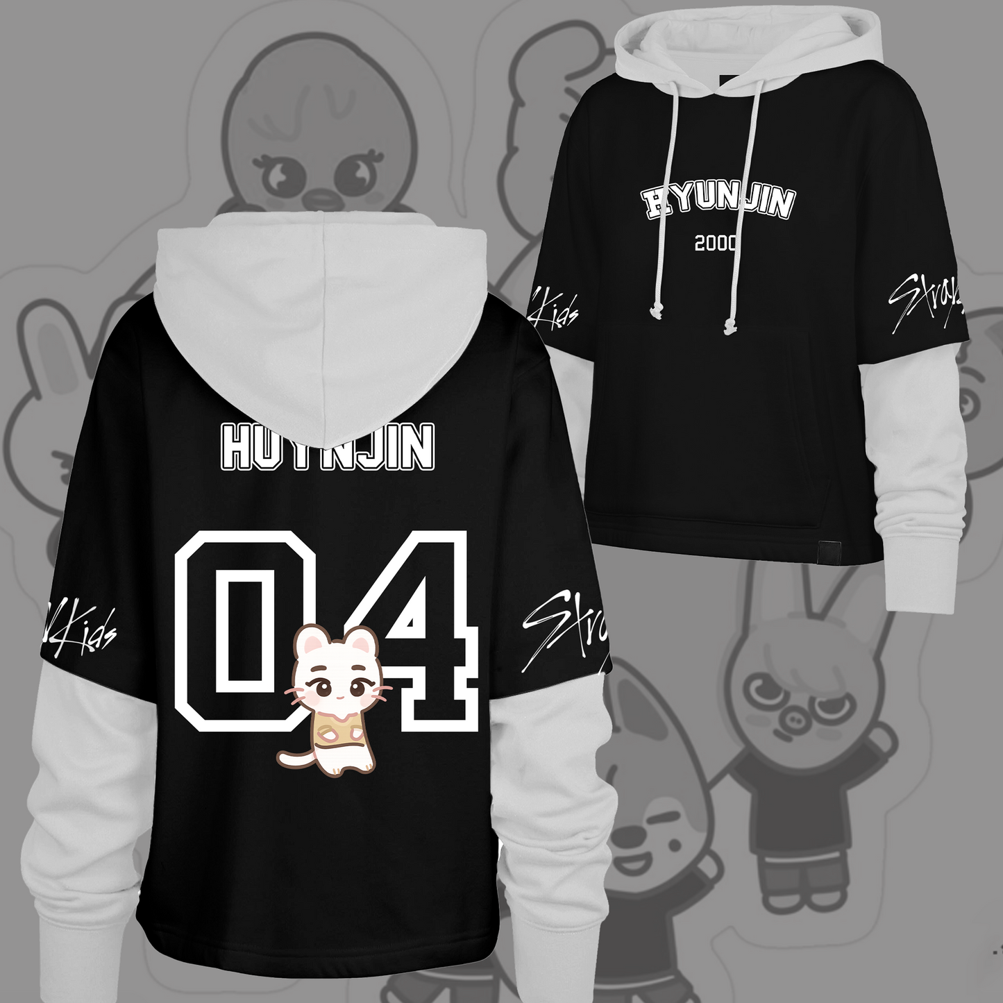 WAVESTEEᵀᴹ Skzoo Stray Kid limited Shortstop Hoodie