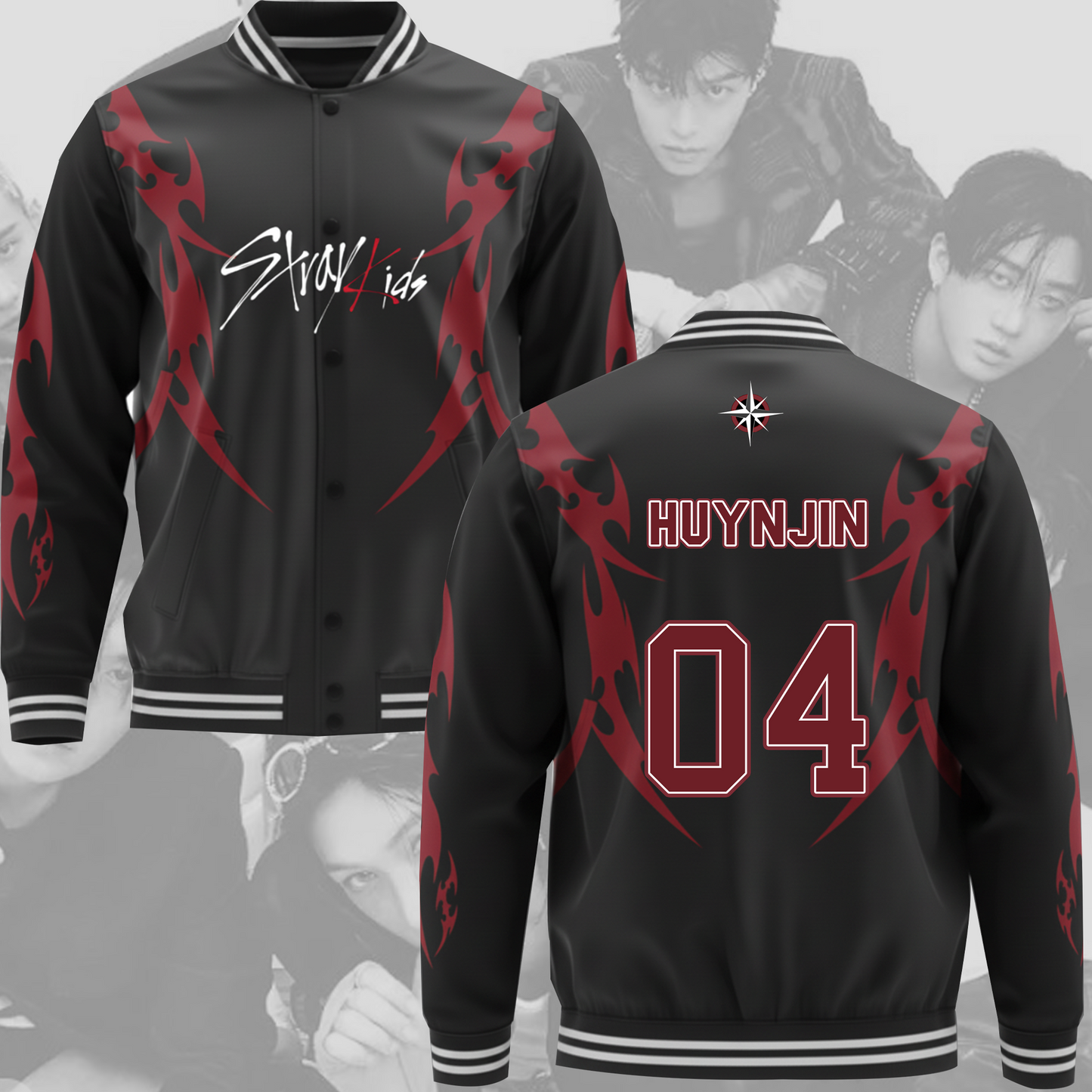 WAVESTEEᵀᴹ Stray Kid Tour DominATE Stay Baseball Jacket