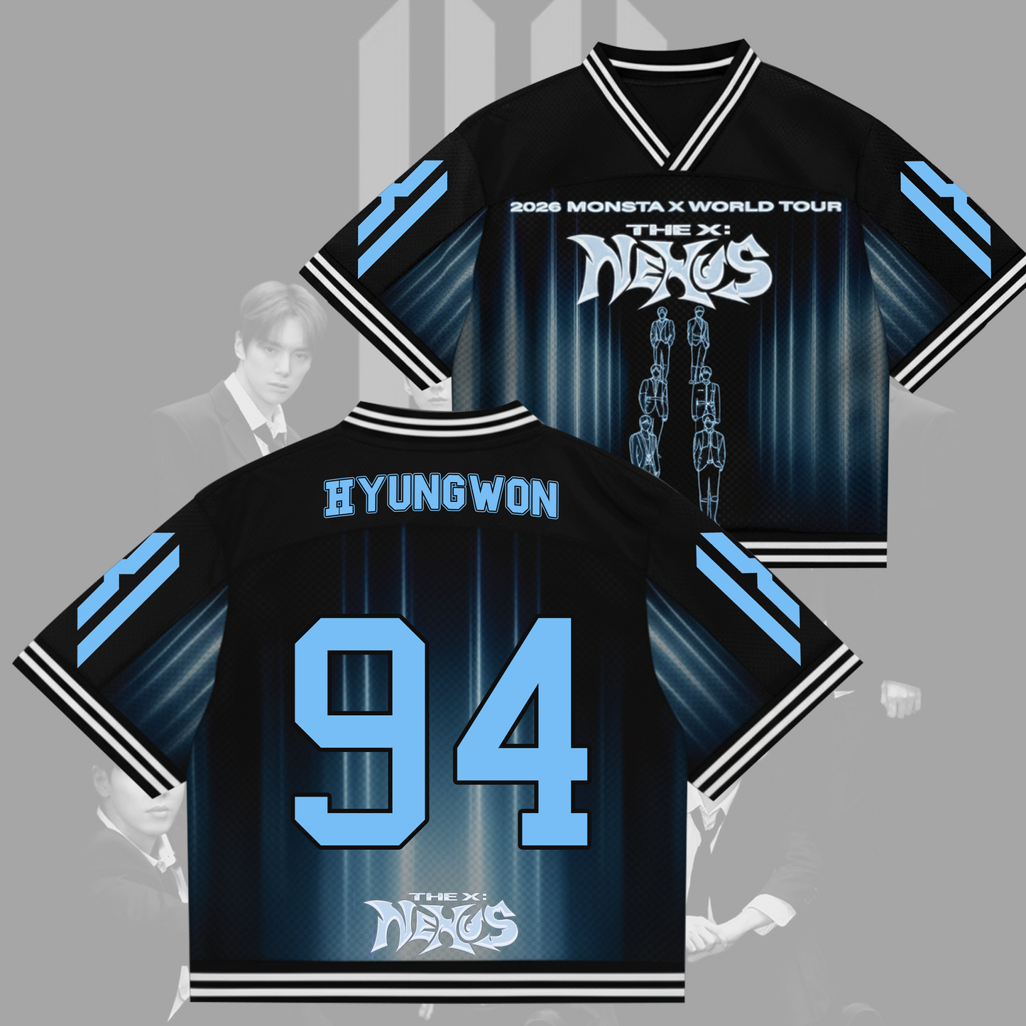 Monsta X World Tour 2026 Nexus Mixed Mesh Jersey Gift For Lovers