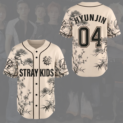 Graceful Stray Kids STAY Art Baseball Jersey SKZ Run It Gift for Fan