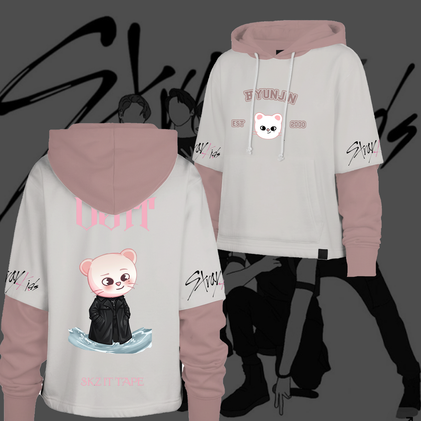 WAVESTEEᵀᴹ SKZ Stray Kid 2026 Season’s Greetings DO IT Shortstop Hoodie