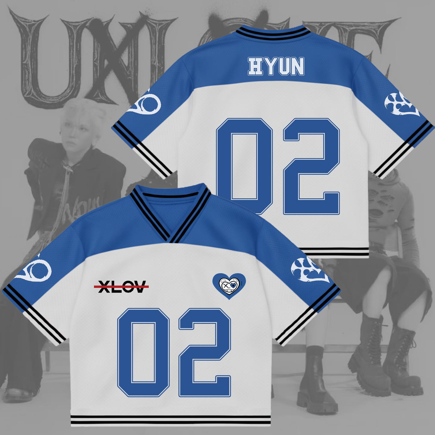 XLOV Wumuti Rui Hyun Haru  Mixed Mesh Jersey Gift For Fans