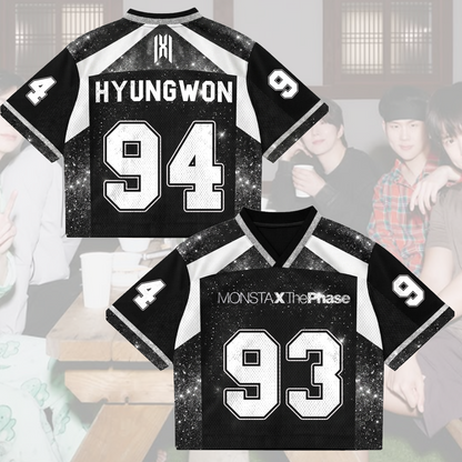 Light Universe Monsta X The Phase Mixed-Mesh-Trikot Nexus-Outfit Geschenk für Fans