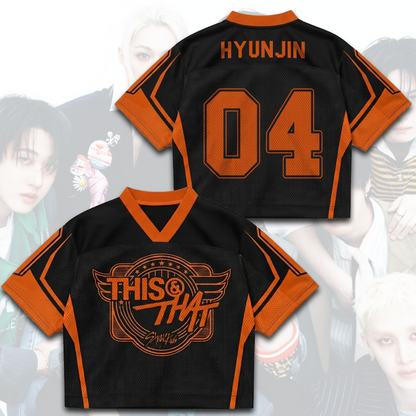 Dynamic Winged Stray Kids This That Mixed Mesh Jersey Top Fan Gift