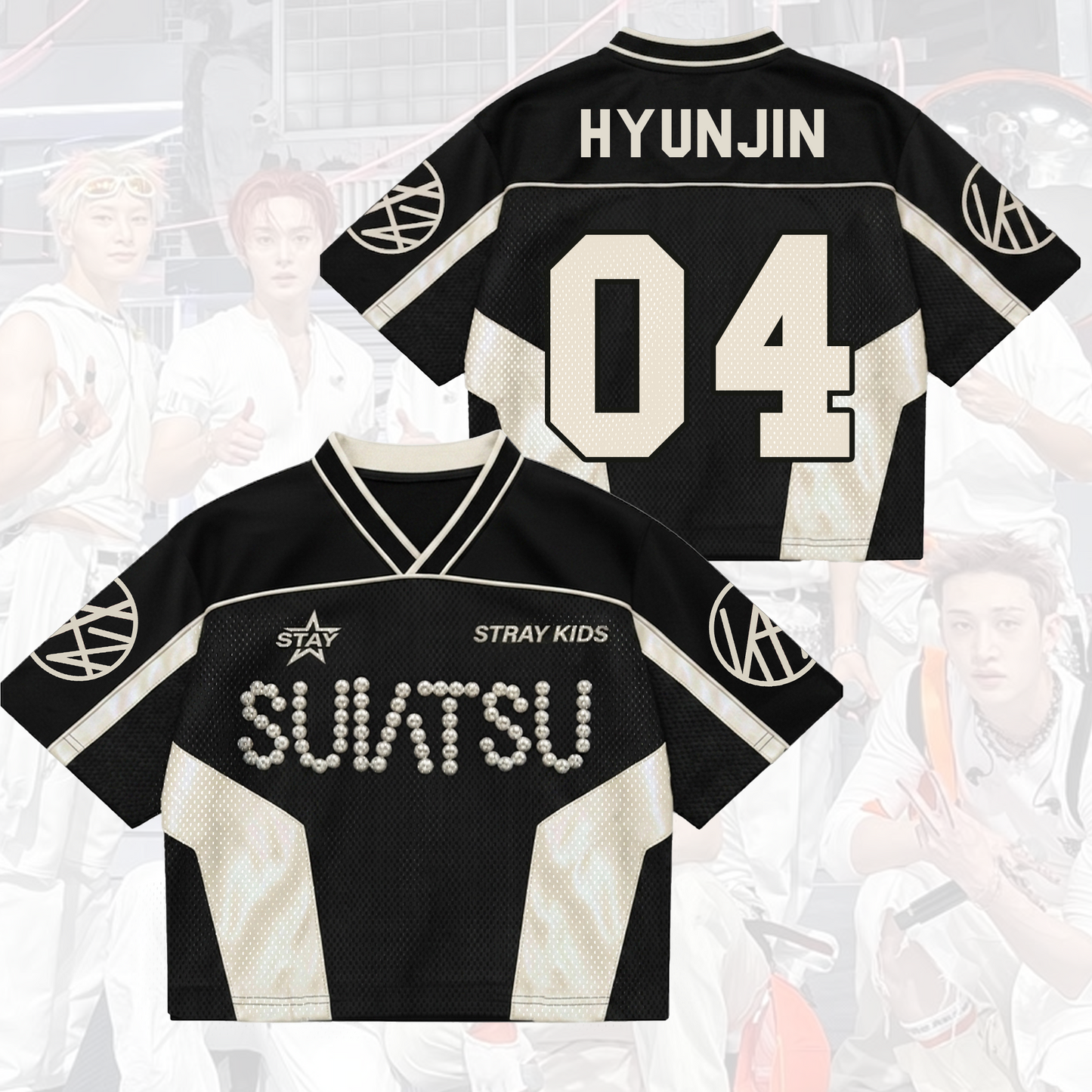 SUIATSU Stray Kids Album Mixed Mesh Jersey Run It Gift for Fans