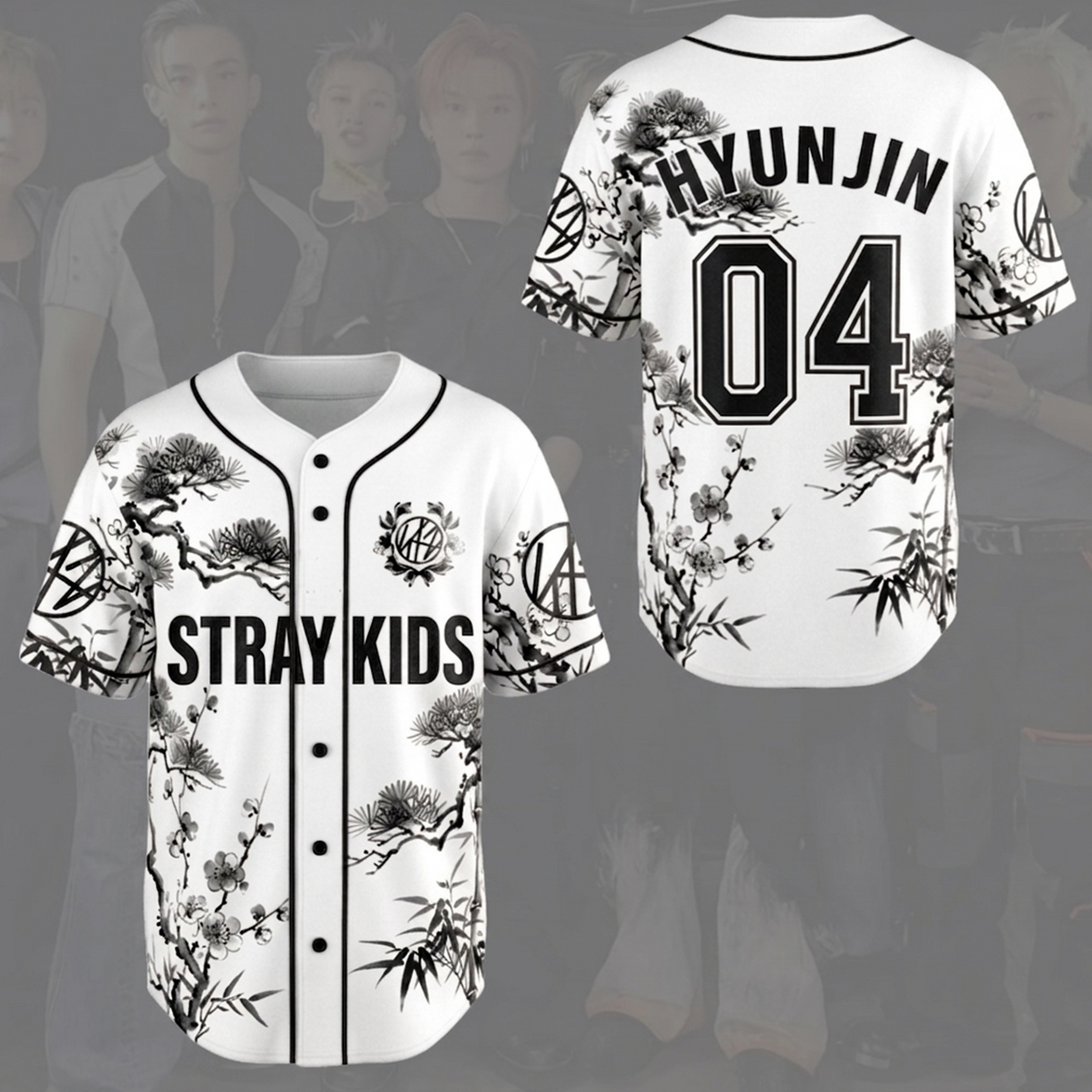 Magnificent Stray Kids STAY White Baseball Jersey Run It Tour Gift for Fan
