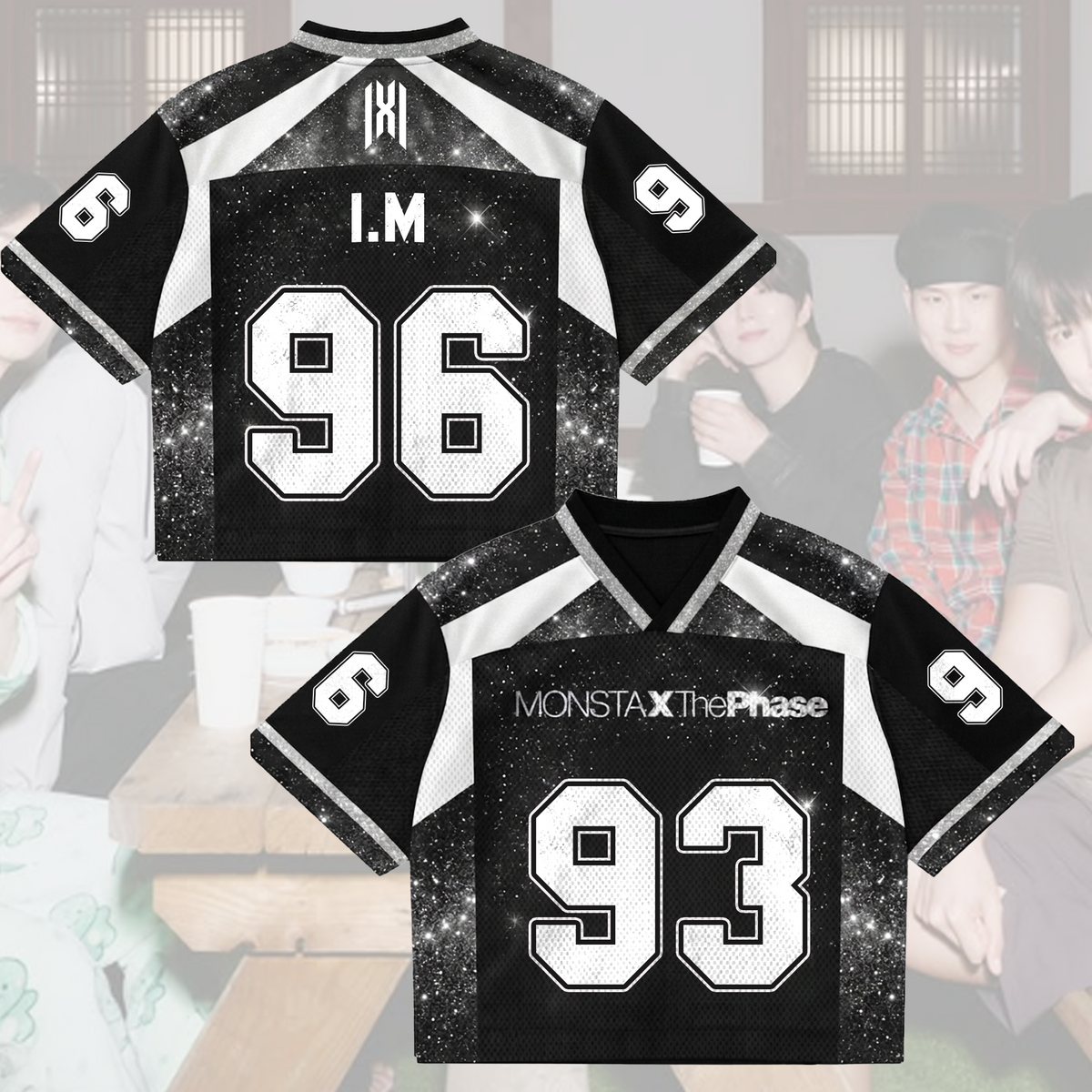 Light Universe Monsta X The Phase Mixed-Mesh-Trikot Nexus-Outfit Geschenk für Fans
