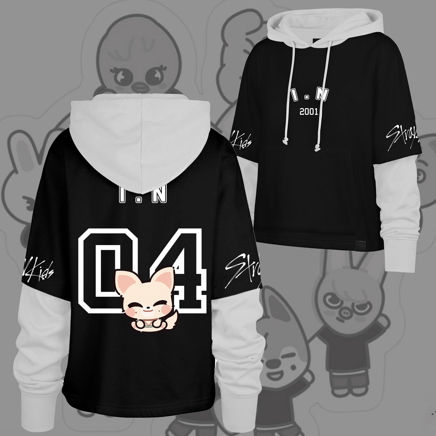 WAVESTEEᵀᴹ Skzoo Stray Kid limited Shortstop Hoodie
