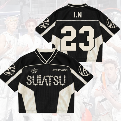 SUIATSU Stray Kids Album Mixed Mesh Jersey Run It Gift for Fans