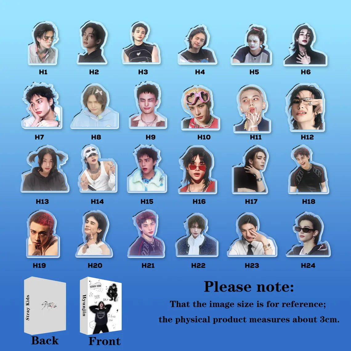 Stray Kids Hyunjin Mystery Box Keychain, SKZ Hyunjin Keychain Charm, Kpop Idol Keychain, Stray Kids Merch, STAY Fan Gift, Kpop Keychain