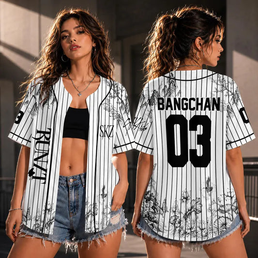 Stray Kids Run It Baseball Jersey, 2026- 27 Stray Kids World Tour Run It Shirt, Stray Kids This And That Album Shirt, Stray Kids Kpop Jersey