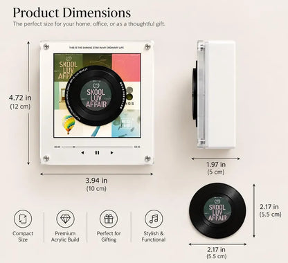 BTS NFC Music Fridge Magnet, Kpop Vinyl Record Player Display, BTS Army Fan Gift, Music Lover Collectible