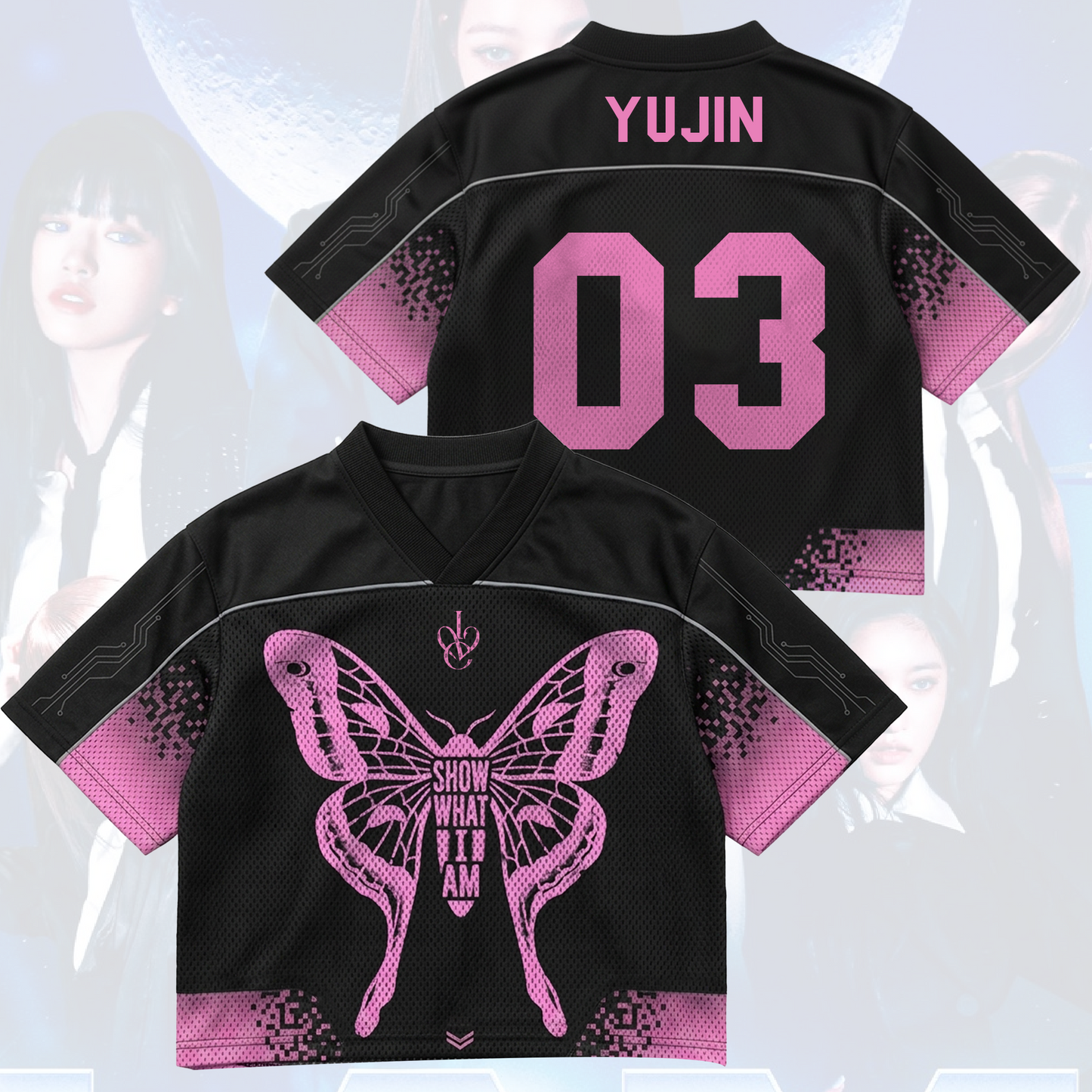 Connection Butterfly Show What I Am IVE World Tour Mixed Mesh Jersey Fan Edition