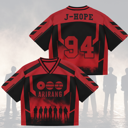 Arirang BTS World Tour Mixed Mesh Jersey Gifts For Lovers