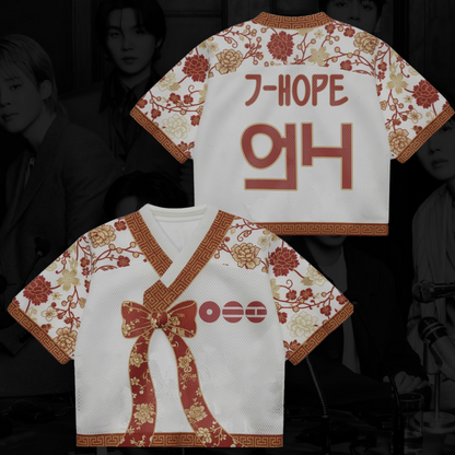 Royal Muse of Bangtan BTS Arirang Tour Hanbok Style Mixed Mesh Jersey Gifts