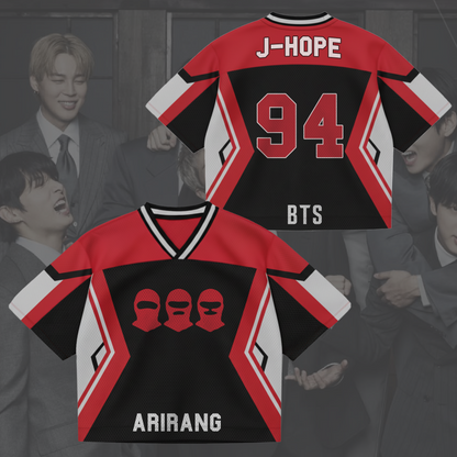The Masked Bangtan Arirang World Tour Mixed Mesh Jersey Gift For Fans