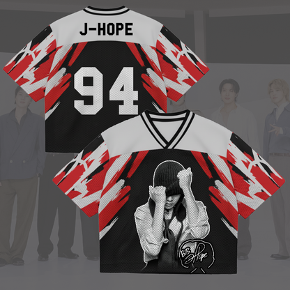 Face To Face BTS World Tour Mixed Mesh Jersey Gift For Fans