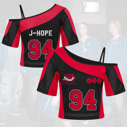Taehyung V Hip Hop Arirang World Tour Tour Off Shoulder Mesh