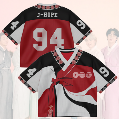 BTS Arirang Tour Hanbok Style Mixed Mesh Jersey