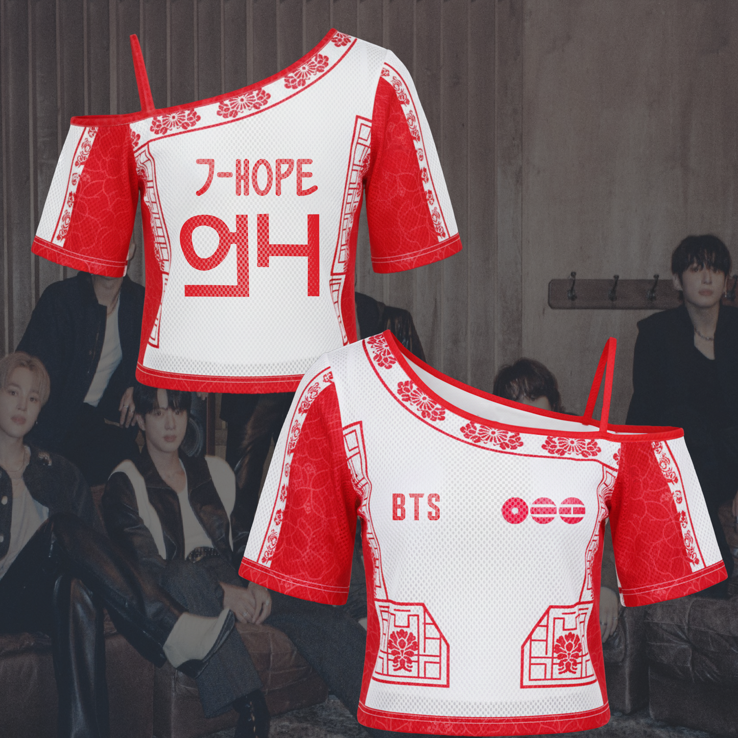 Graceful Arirang Path BTS World Tour Off Shoulder Mesh