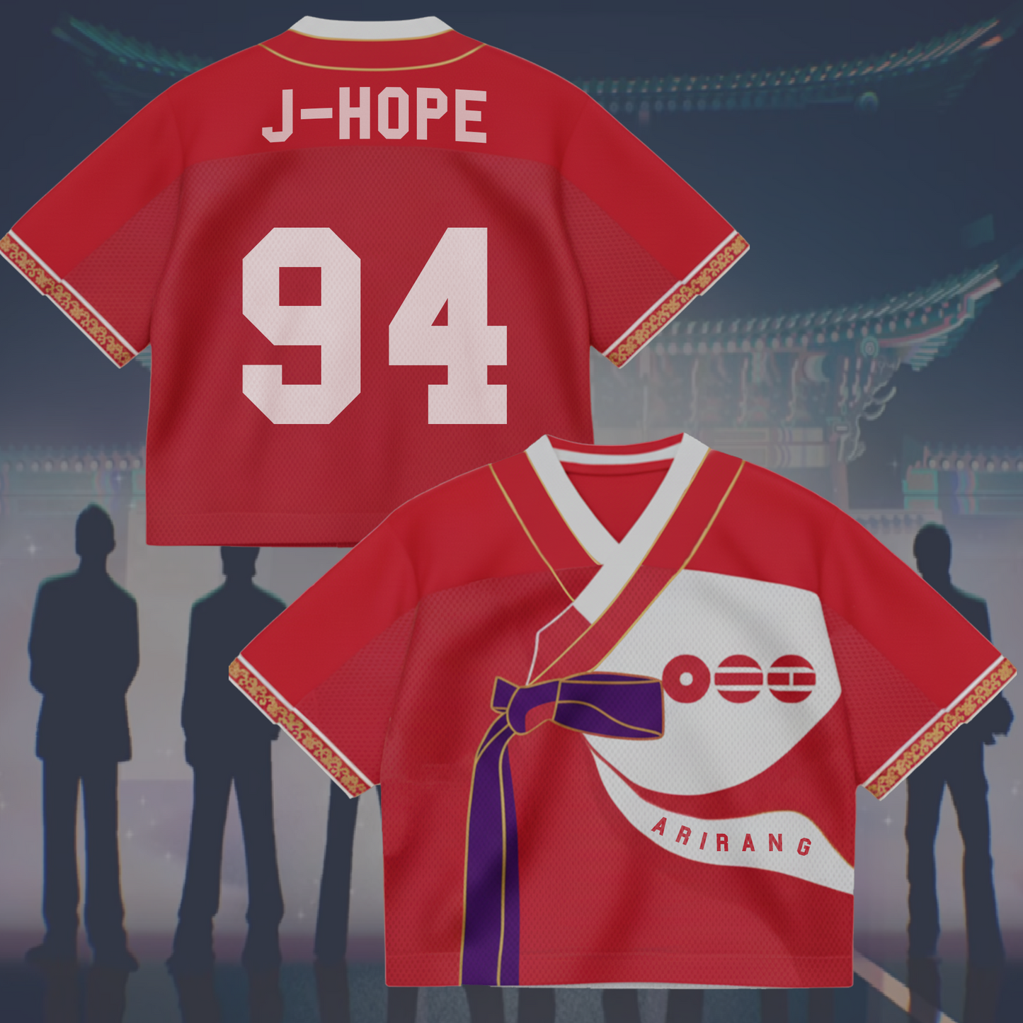 Arirang World Tour BTS Hanbok Style Mixed Mesh Jersey