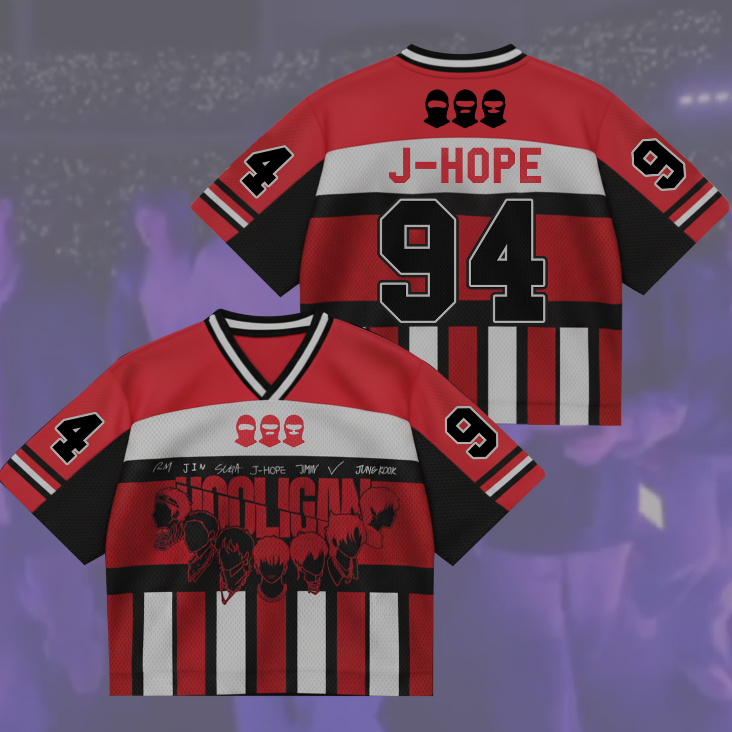 Stage Crasher BTS Hooligan World Tour Mixed Mesh Jersey
