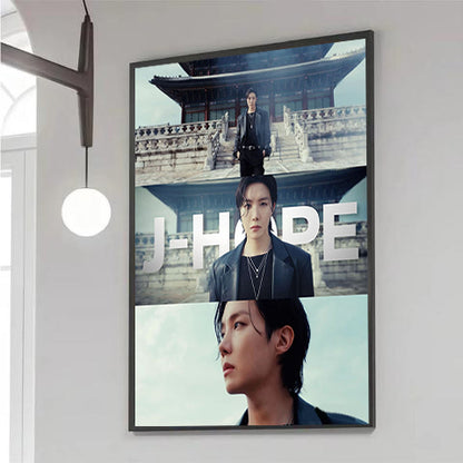 BTS J-Hope Aesthetic Collage Canvas Wall Art, Kpop Poster Decor, J-Hope Room Decor, Gift for BTS ARMY Fans