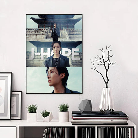 BTS J-Hope Aesthetic Collage Canvas Wall Art, Kpop Poster Decor, J-Hope Room Decor, Gift for BTS ARMY Fans