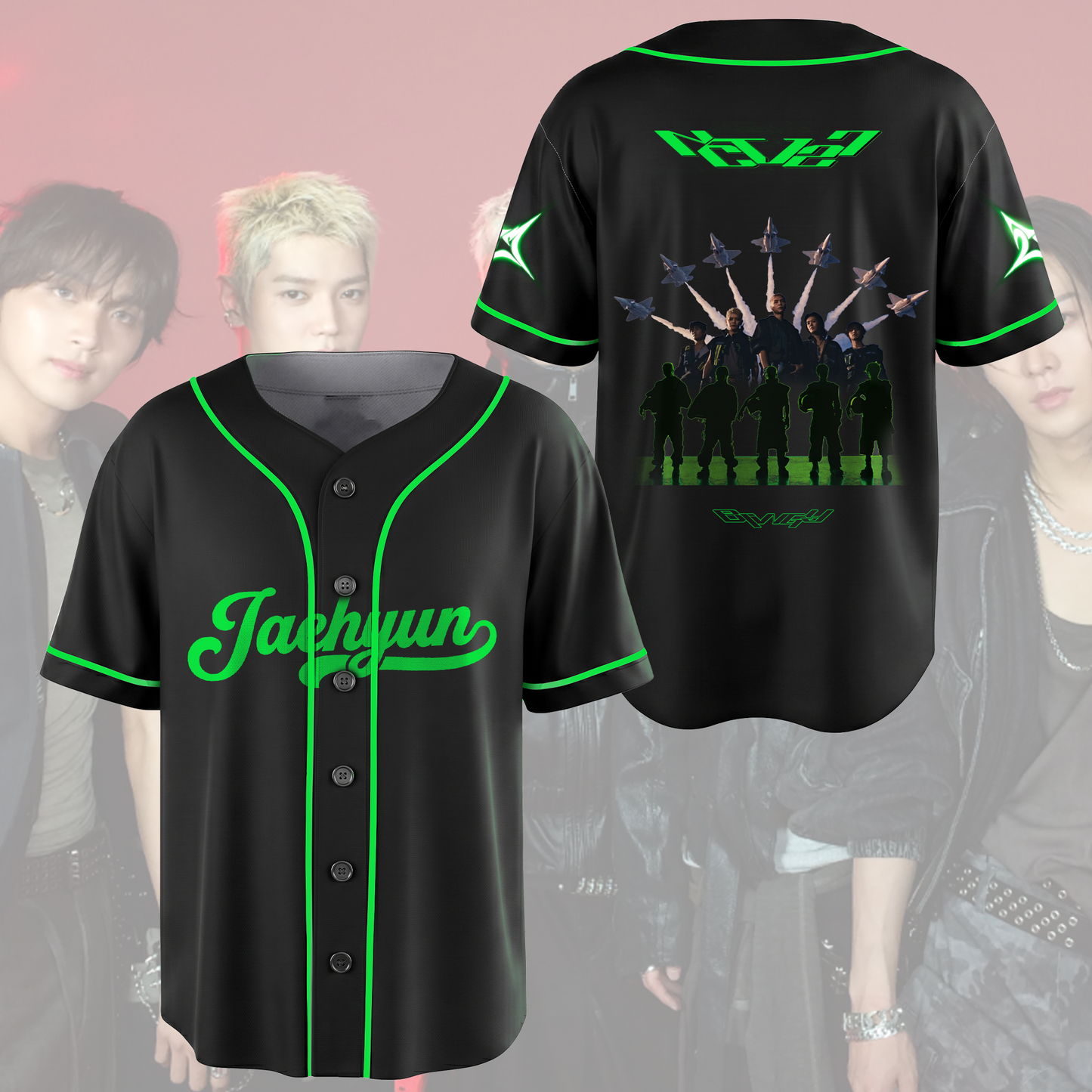 Midnight NCT 127 Blingy Album Baseball Jersey Fan Edition