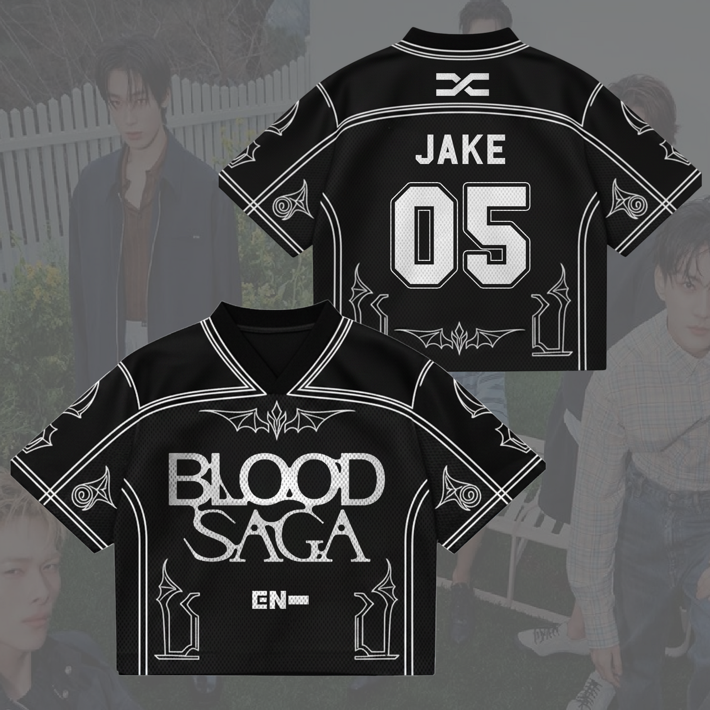 Ladylike Blood Saga Enhypen World Tour Mixed Mesh Jersey Gifts For Fans
