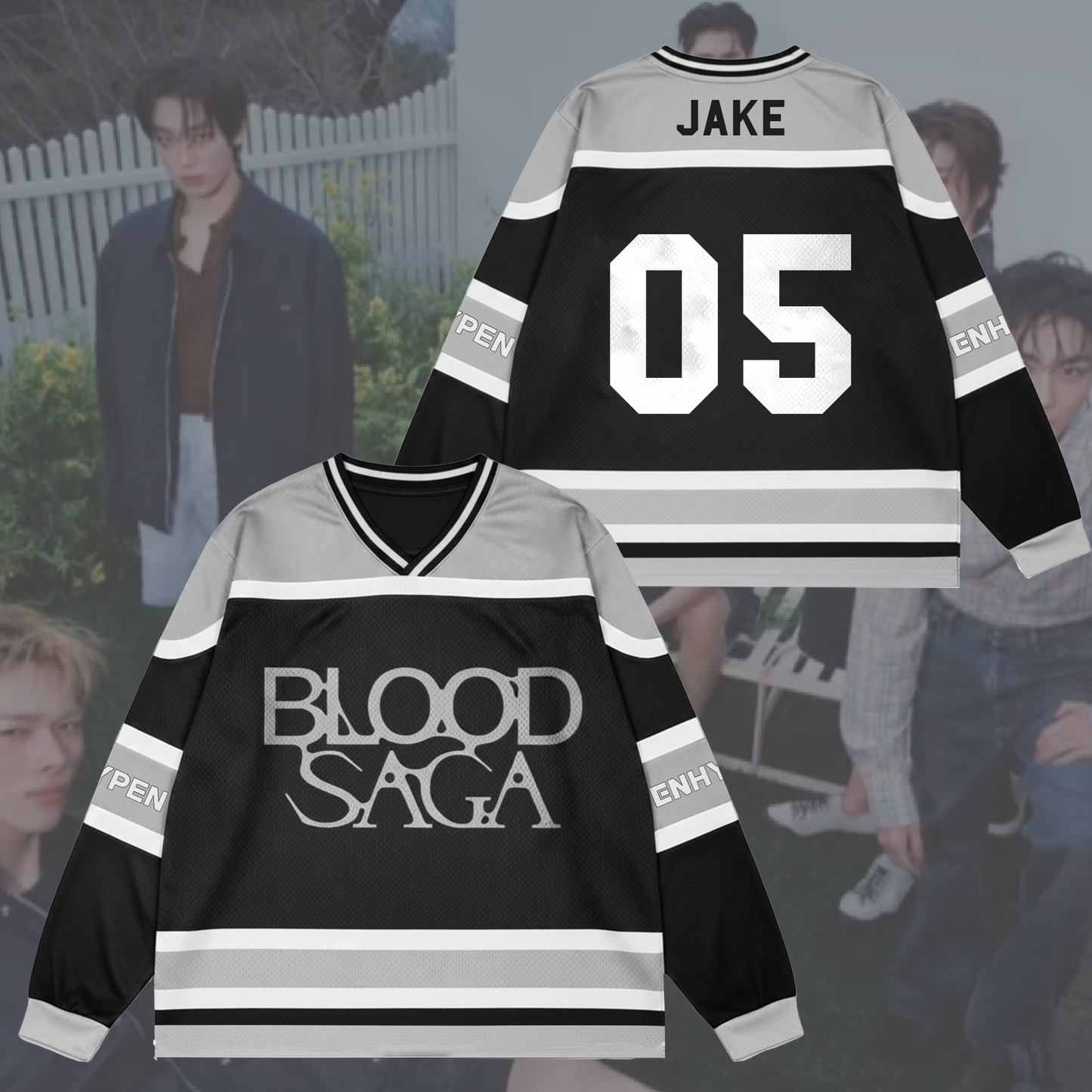 Blood Saga Enhypen World Tour Mesh Splicing Long Sleeve Gift For Fans