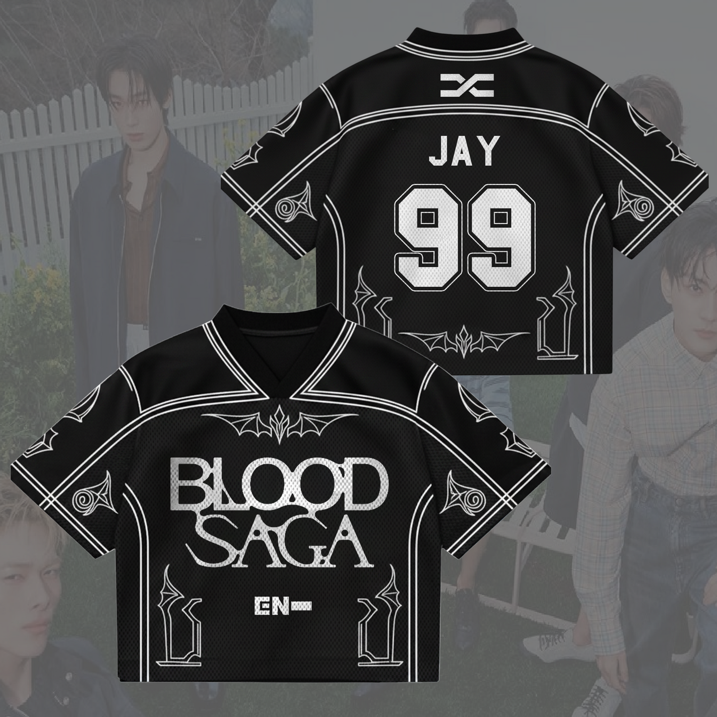 Ladylike Blood Saga Enhypen World Tour Mixed Mesh Jersey Gifts For Fans