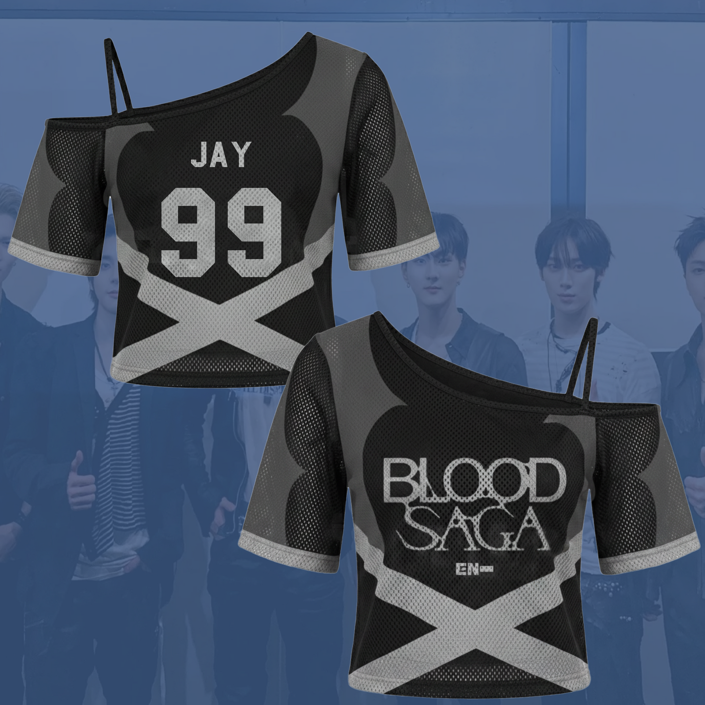 Enhypen Blood Saga  World Tour Tour Off Shoulder Mesh