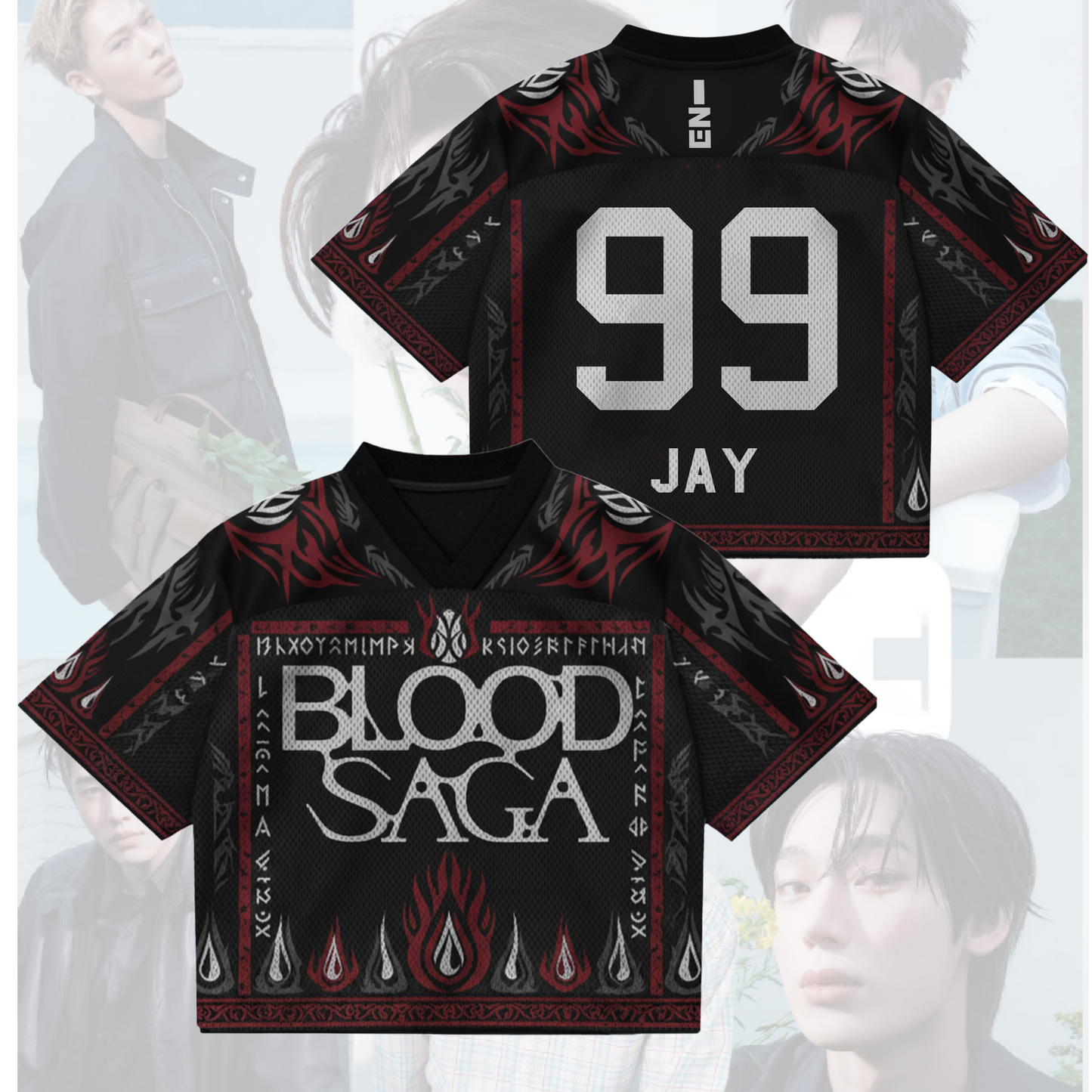 Untold Story Blood Saga Enhypen World Tour Mixed Mesh Jersey