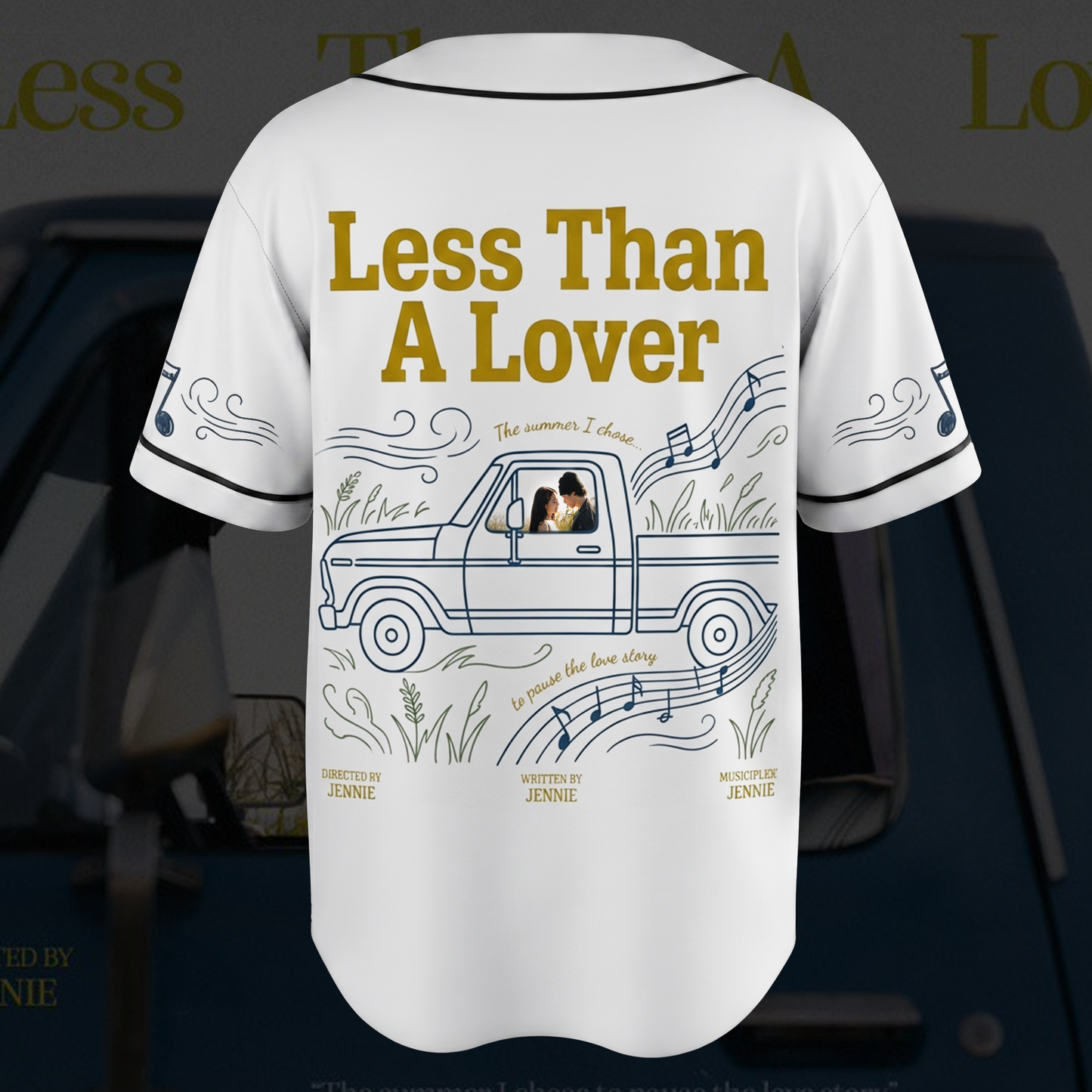 Blackpink Jennie Less Than A Lover Single Baseball Jersey Cute Doodle Outfit Gift For Fans