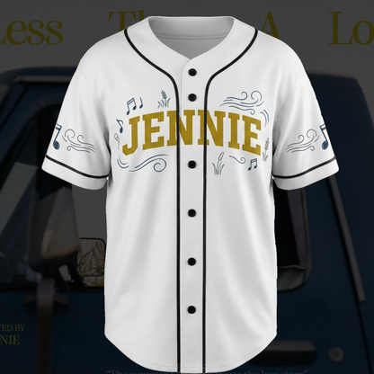 Blackpink Jennie Less Than A Lover Single Baseball Jersey Cute Doodle Outfit Gift For Fans