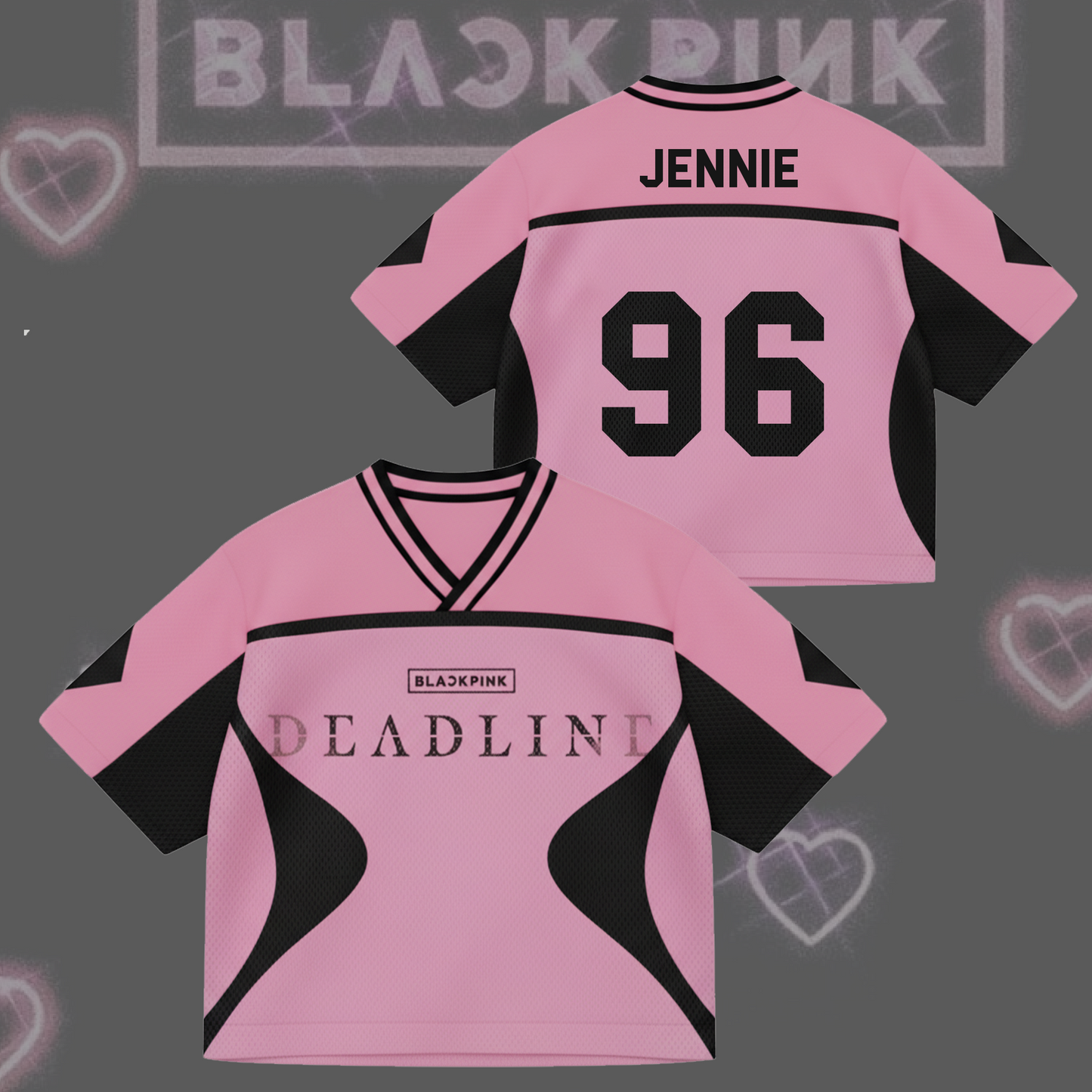 Deadline Album Black Pink Mixed Mesh Jersey Gift For Fans