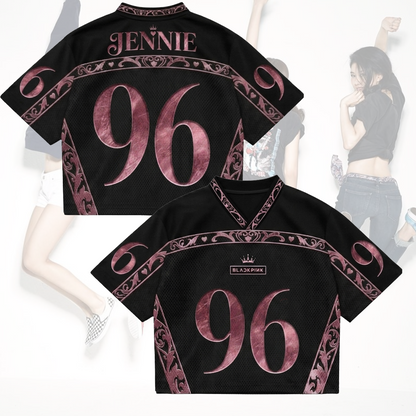 Blackpink 10th Anniversary Royal Style Mixed Mesh Jersey Gift For BLink
