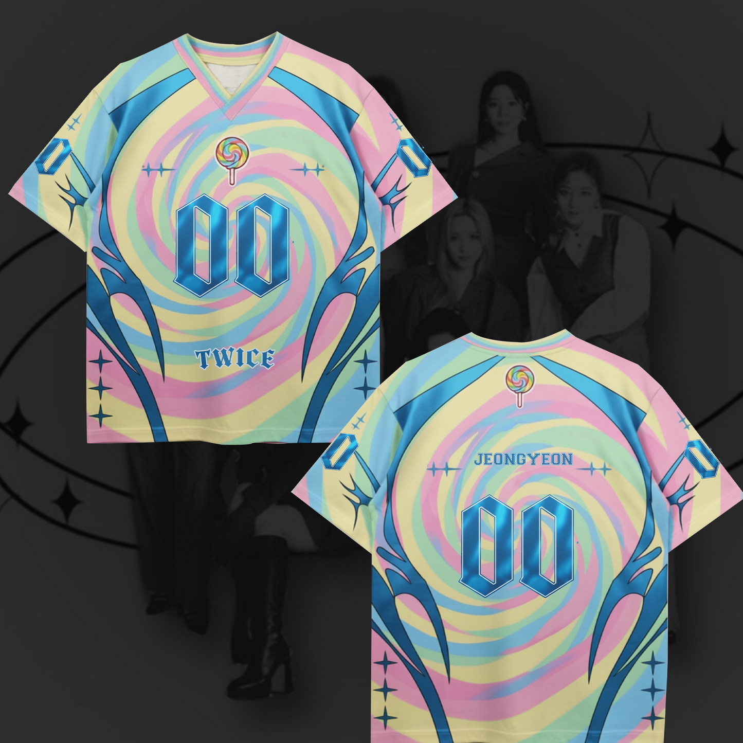 WAVESTEEᵀᴹ Tap Once To Twice 10 Years Anniversary Football Jersey