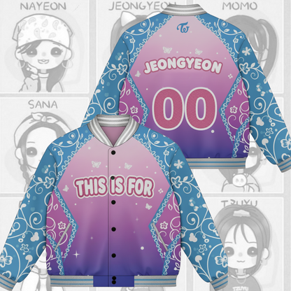 WAVESTEEᵀᴹ Floral Symphony Piece Twice This is Four  Baseball Jacket