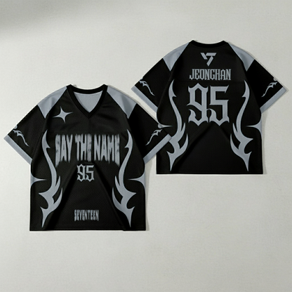 WAVESTEEᵀᴹ Say The Name Seventeen Mesh Football Jersey