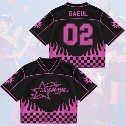 Sporty Chic IVE Show What I Am World Tour Mixed Mesh Jersey Fan Edition