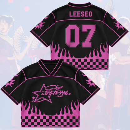 Sporty Chic IVE Show What I Am World Tour Mixed Mesh Jersey Fan Edition