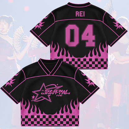 Sporty Chic IVE Show What I Am World Tour Mixed Mesh Jersey Fan Edition