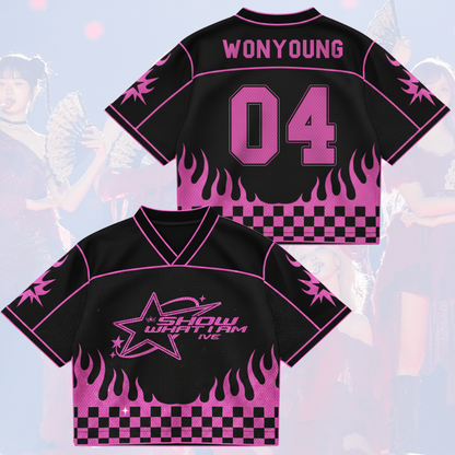 Sporty Chic IVE Show What I Am World Tour Mixed Mesh Jersey Fan Edition