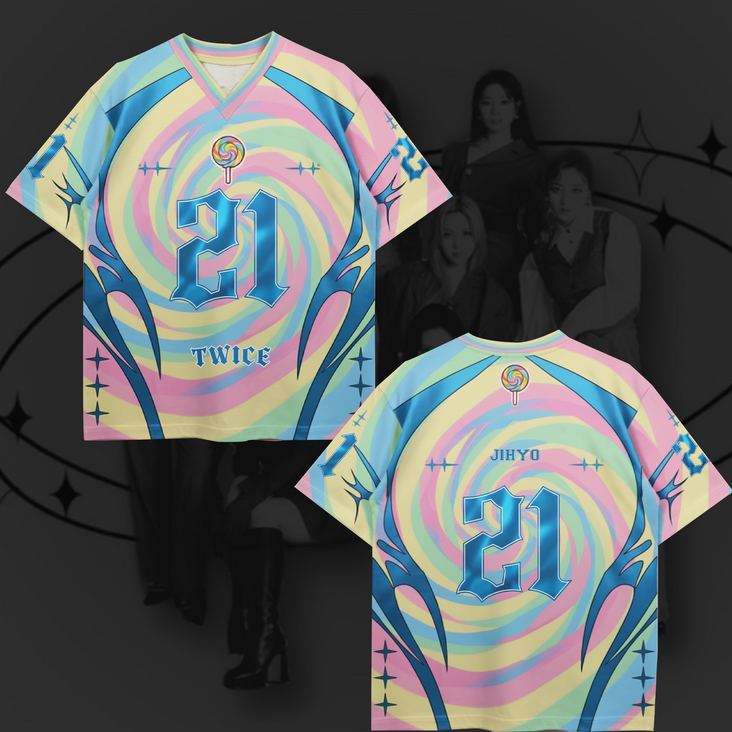 WAVESTEEᵀᴹ Tap Once To Twice 10 Years Anniversary Football Jersey