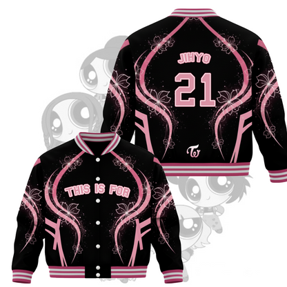 WAVESTEEᵀᴹ Twice Era The Pink Vision This is For Tour Baseball Jacket